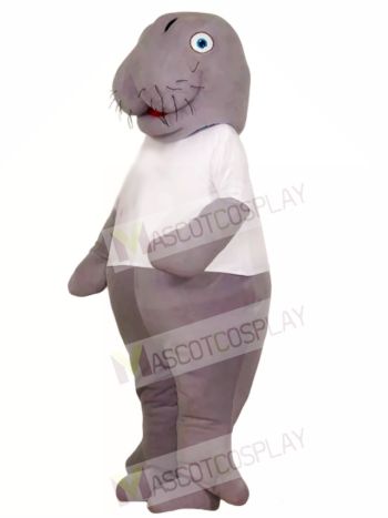 Manatee in White Shirt Mascot Costumes Animal