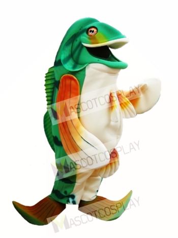 Bass Fish Mascot Costume Green Fish Mascot Costumes Animal