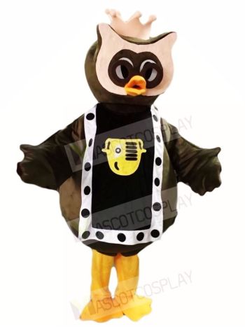 Brown Owl King Mascot Costumes Animal 