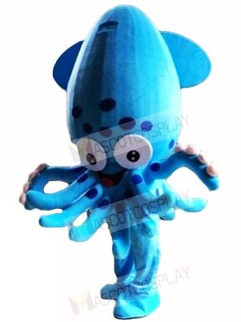Blue Squid Fish Aquarium Mascot Costumes  
