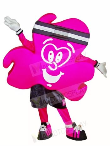 Magenta Shamrock Mascot Costumes