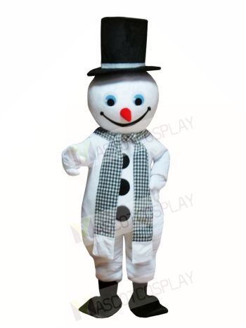Snowman with Hat & Scarf Mascot Costumes Christmas Xmas 