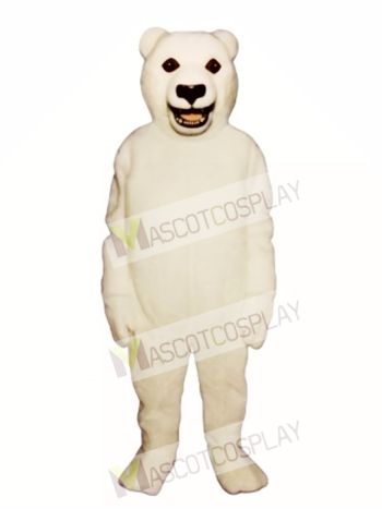 Cute Snarling Polar Bear Mascot Costume