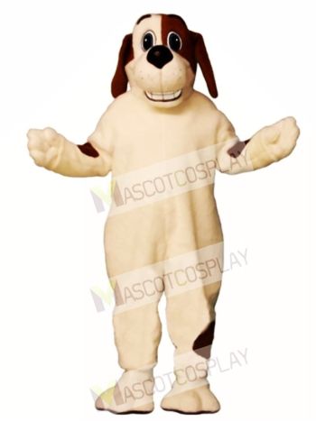 Cute Grinning Hound Dog Mascot Costume