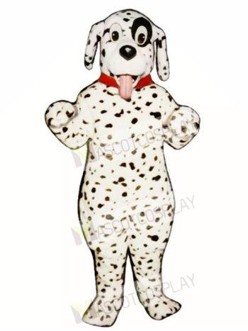 Cute Dalmatian Dog With Collar Mascot Costume