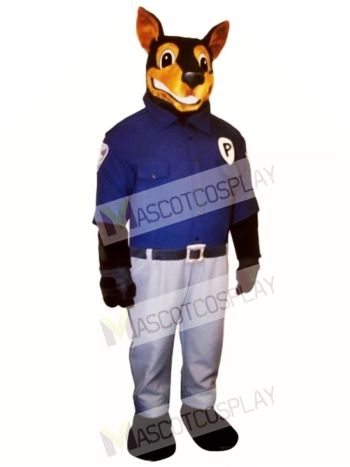 Cute Officer Doberman Dog Mascot Costume