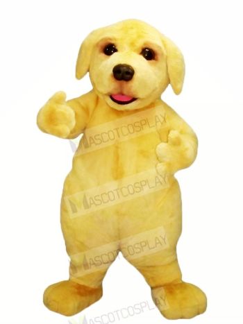 Yellow Furry Dog Mascot Costumes Animal	