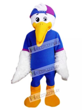 Bird in Blue Shirt Mascot Costume Animal 