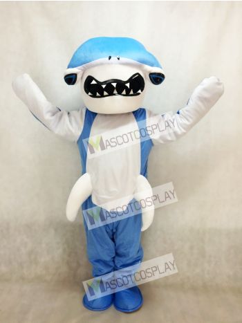 Blue Hammerhead Shark Mascot Costume