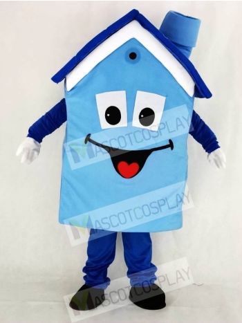 Realistic Blue House Mascot Costume School