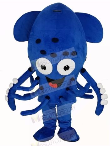 Blue Squid Fish Aquarium Mascot Costume