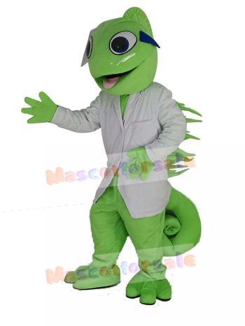 Chameleon Lizard Iguana Green Reptile Mascot Costume