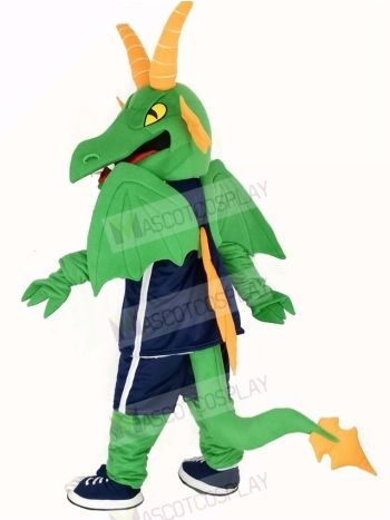 Green and Orange Dragon Mascot Costume