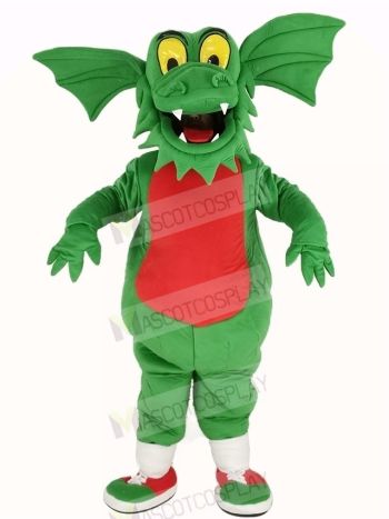 Dark Green Dragon Mascot Costume
