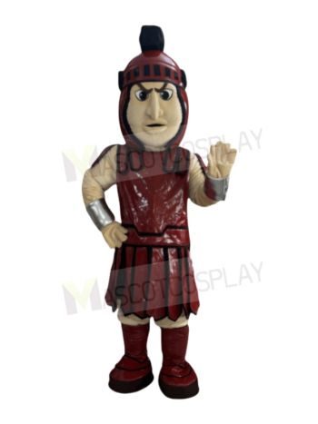 Dark Red Spartan Mascot Costume People