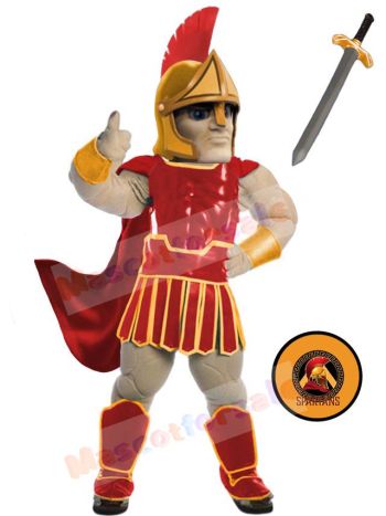 Spartan Trojan Knight Sparty mascot costume