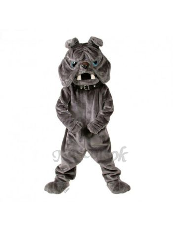 Grey Bulldog Dog Mascot Costume