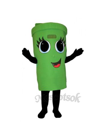 Girl Recycle Can Mascot Costume