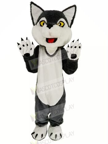 Cute Gray Wolf Mascot Costume Animal
