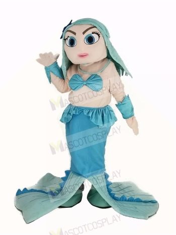 Blue Mermaid Mascot Costume Cartoon