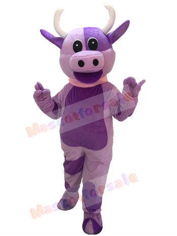 Lovely Purple Cow Mascot Costume