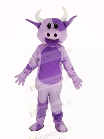 Purple Cow Mascot Costume Animal