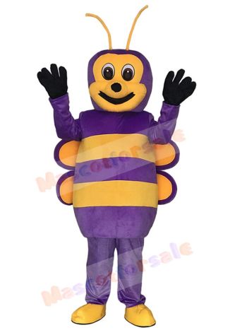 Lovely Purple Bee Mascot Costumes Insect