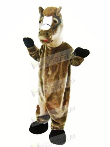 Brown Horse Mascot Costumes Adult	