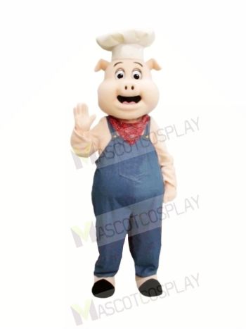 Chef Pink Pig Mascot Costumes