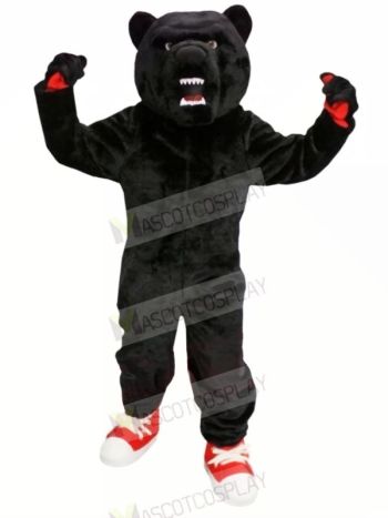 High School Black Bear Mascot Costumes Adult