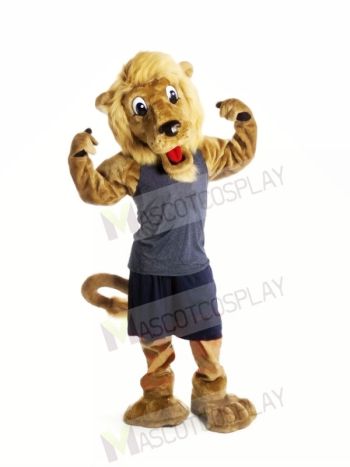 Handsome Brown Lion Mascot Costumes Animal
