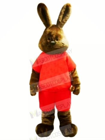Happy Brown Rabbit Mascot Costumes Adult