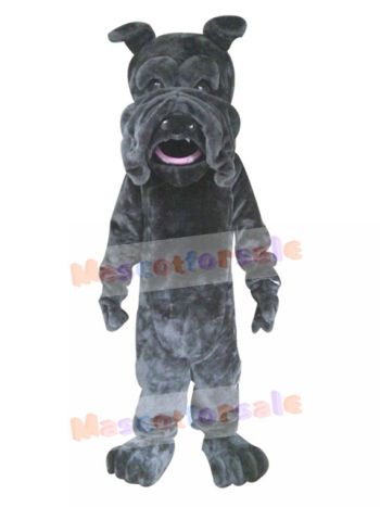 Black SharPei Dog Mascot Costume
