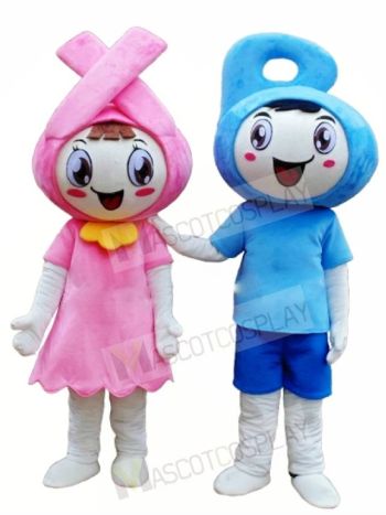 Lovely Schoolboy & Schoolgirl Mascot Costume For Adult 