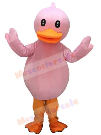 Pink Duck Mascot Costume Pinky Ducky Mascot Costume 