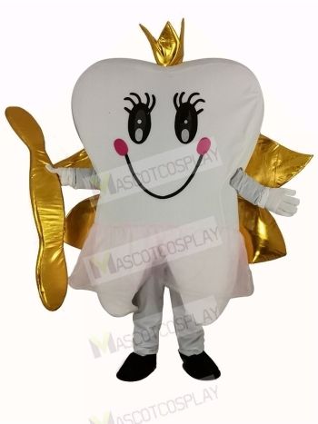 Golden Tooth Fairy Teeth Mascot Costume