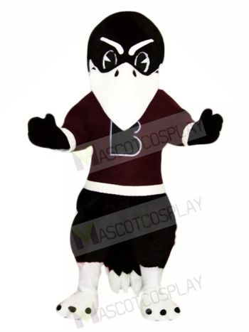 Black Raven with White eyebrows Mascot Costumes Animal	
