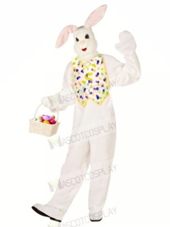 White Easter Bunny Adult Mascot Costumes Animal	