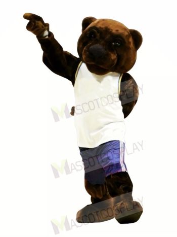 Basketball Bear with White Vest Mascot Costumes Animal
