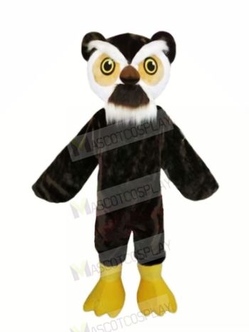 Black Owl with White Eyebrows Mascot Costumes Animal
