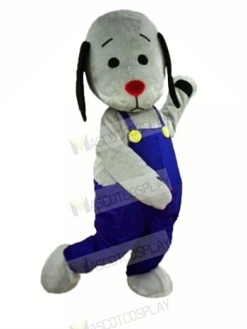 Grey Dog with Red Nose Mascot Costumes Animal	