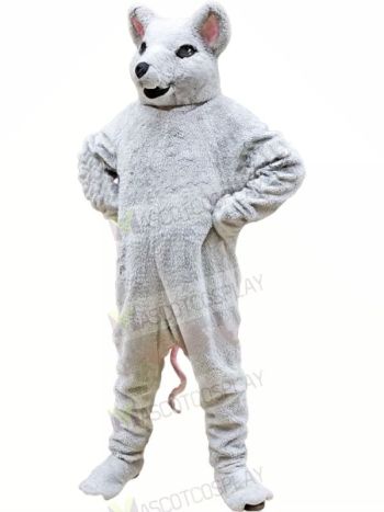 White Rodent Mascot Costumes Cartoon	