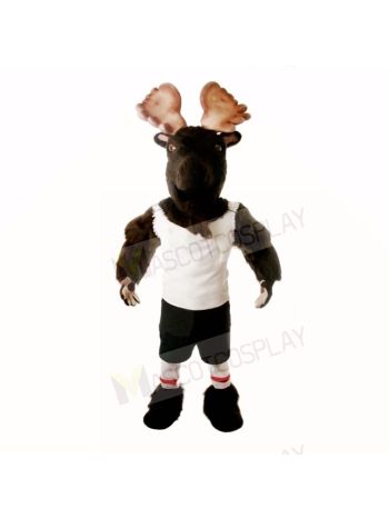 Sport Moose with White Shirt Mascot Costumes Adult