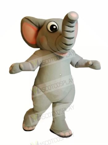 Realistic Grey Elephant Mascot Costumes Cartoon