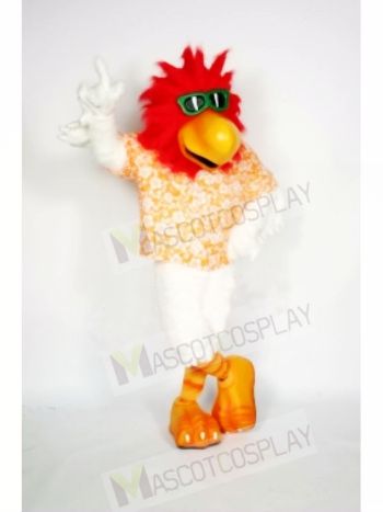 Cool Rooster with Red Hair Mascot Costumes Animal