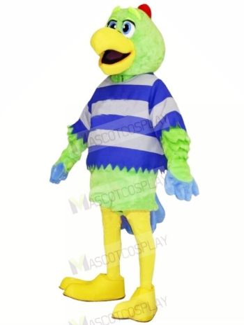 Green Parrot with Yellow Beak Mascot Costumes Animal