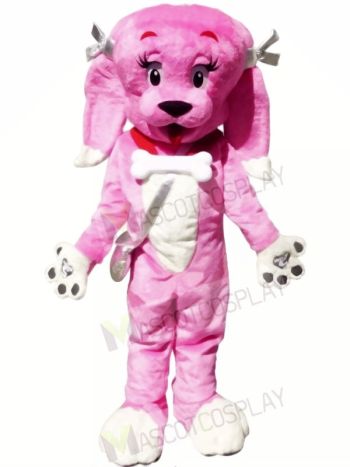Cute Pink Dog Mascot Costumes Animal