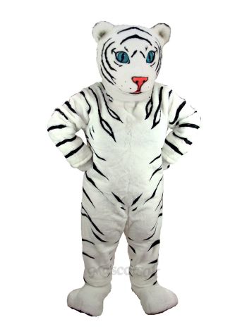 White Tiger Cub Mascot Costume