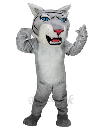 Grey Wildcat Mascot Costume