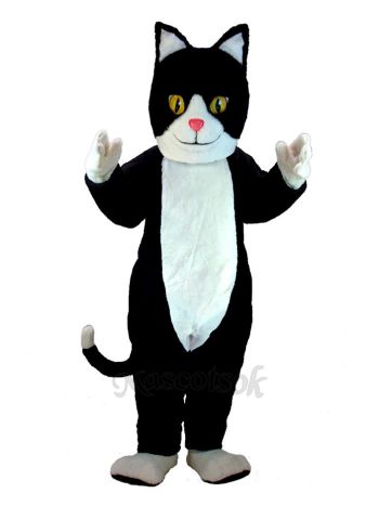 Black and White Cat Mascot Costume